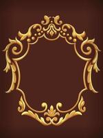 vintage gouden koninklijke sier frame decoratief vectorelement vector