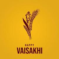 gelukkig vaisakhi handgeschreven tekst vector