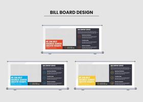 zakelijke bedrijf Bill bord ontwerp vector