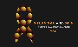 melanoom en huid kanker bewustzijn maand kunnen. sjabloon voor achtergrond, banier, kaart, poster vector