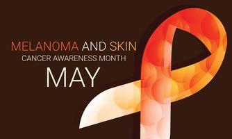 melanoom en huid kanker bewustzijn maand kunnen. sjabloon voor achtergrond, banier, kaart, poster vector