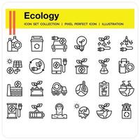 ecologie pictogrammen instellen vector