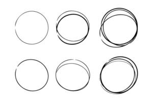 rondes kattebelletje lijn cirkels. vector illustraties.