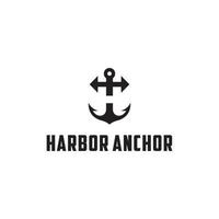 haven anker logo ontwerp vector