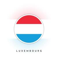 Luxemburg ronde vlag sjabloon ontwerp vector