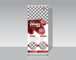 onroerend goed roll-up banner vector