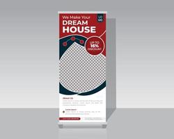 onroerend goed roll-up banner vector