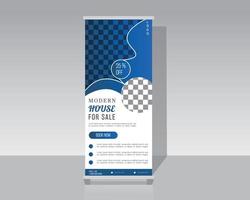 onroerend goed roll-up banner vector