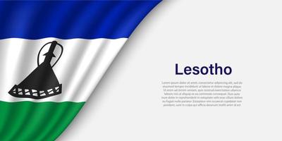 Golf vlag van Lesotho Aan wit achtergrond. vector