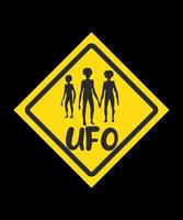 ufo buitenaards wezen concept illustratie t-shirt ontwerp vector