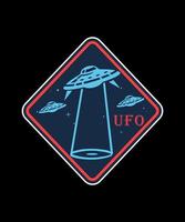 ufo buitenaards wezen concept illustratie t-shirt ontwerp vector