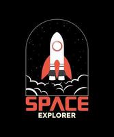 ruimte logo vector illustratie t-shirt ontwerp