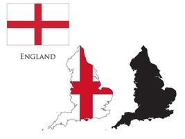 Engeland vlag en kaart illustratie vector