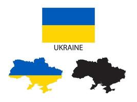 Oekraïne vlag en kaart illustratie vector