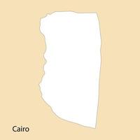 hoog kwaliteit kaart van Cairo is een regio van Egypte vector