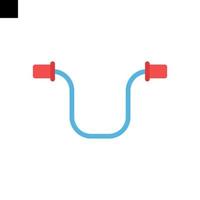 springen touw icoon logo vector