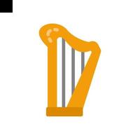 harp icoon logo vlak stijl vector