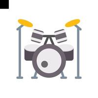 drums icoon logo vlak stijl vector