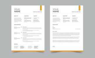 professioneel cv, hervat ontwerp sjabloon, CV ontwerp vector