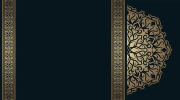 luxe achtergrond met gouden mandala ornament vector