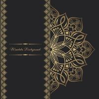 luxe achtergrond met gouden mandala ornament vector