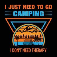 camping t-shirt vector