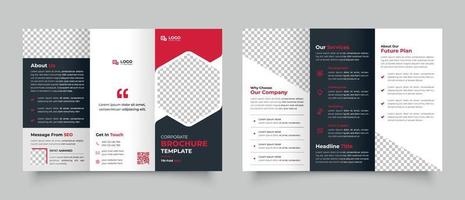 minimaal bedrijf drievoud brochure ontwerp vector
