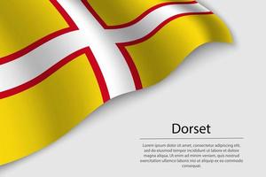 Golf vlag van dorset is een provincie van Engeland. banier of lint vector