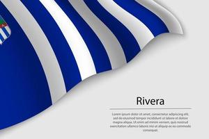 Golf vlag van riviera is een staat van Uruguay. vector