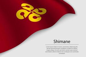 Golf vlag van shimane is een regio van Japan vector