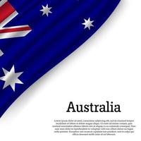 golvend vlag van Australië vector