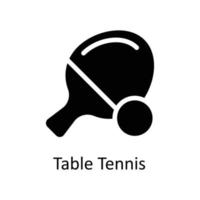 tafel tennis vector solide pictogrammen. gemakkelijk voorraad illustratie voorraad