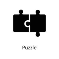 puzzel vector solide pictogrammen. gemakkelijk voorraad illustratie voorraad