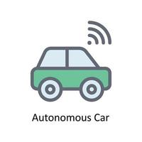 autonoom auto vector vullen schets pictogrammen. gemakkelijk voorraad illustratie voorraad