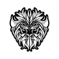vector logo met een zwart en wit leeuw.