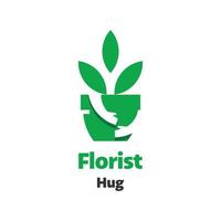 bloemist knuffel logo vector