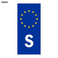 EU land identificatie. blauw band Aan licentie borden vector