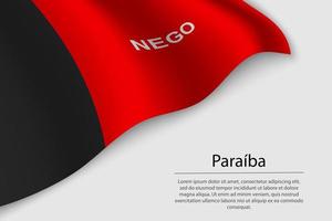 Golf vlag van paraiba is een staat van Brazi vector