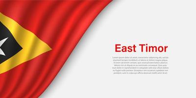 Golf vlag van oosten- Timor Aan wit achtergrond. vector