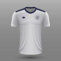 realistisch voetbal overhemd , Servië weg Jersey sjabloon voor Amerikaans voetbal uitrusting. vector