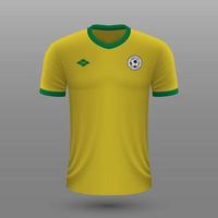 realistisch voetbal overhemd , Brazilië huis Jersey sjabloon voor Amerikaans voetbal uitrusting. vector