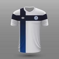 realistisch voetbal overhemd , Finland huis Jersey sjabloon voor Amerikaans voetbal uitrusting. vector