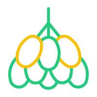palm icoon duokleur groen geel stijl Ramadan illustratie vector element en symbool perfect.