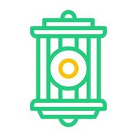 lantaarn icoon duokleur groen geel stijl Ramadan illustratie vector element en symbool perfect.
