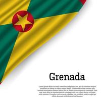 golvend vlag van Grenada vector