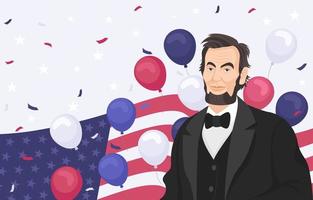 Abraham lincoln verjaardag vector