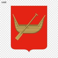 embleem van stad van Polen. vector