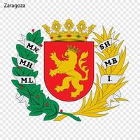 embleem van Zaragoza. stad van Spanje vector