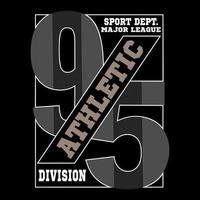 sport divisie atletisch tekst logo vector ontwerp