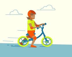 cartoon loopfiets kind rennen voor lifestyle design vector